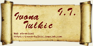 Ivona Tulkić vizit kartica